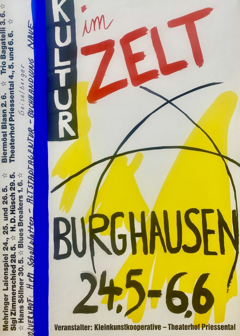 Kultur im Zelt Plakat 1990 - Fotos Stadtarchiv © J. Fickert