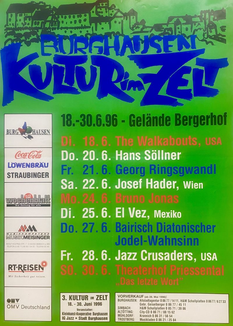 Kultur im Zelt Plakat 1996 Fotos Stadtarchiv © J. Fickert