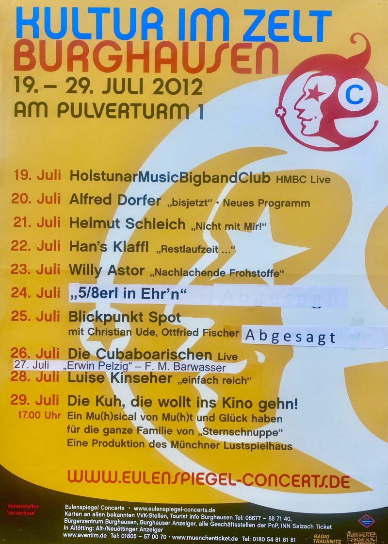 Kultur im Zelt Plakat 2012